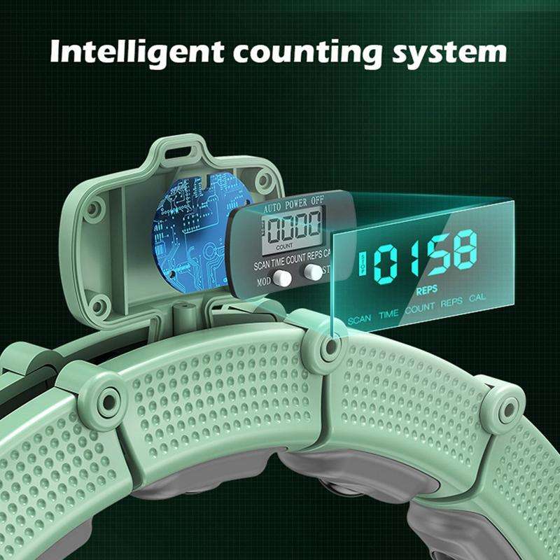 Smart Abdominal Ring Waist Trainer Magnet Massage Loss Weight Exercise Equipment With Belt Green(...