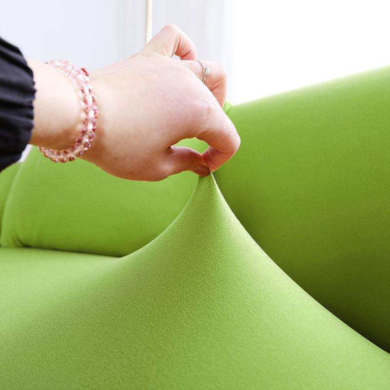 Four Seasons Solid Color Elastic Full Coverage Non-slip Sofa Cover(Green)