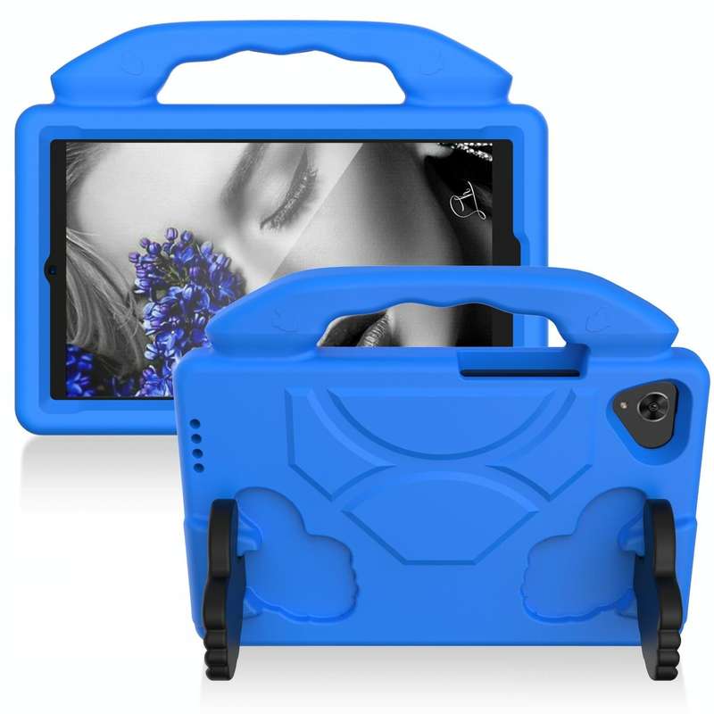 For Samsung Galaxy Tab A9 X110 Thumb Bracket EVA Shockproof Tablet Case(Blue)