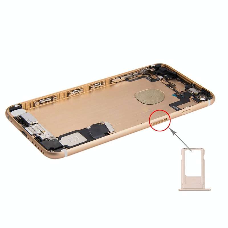 Battery Back Cover Assembly with Card Tray for iPhone 6s Plus(Gold)