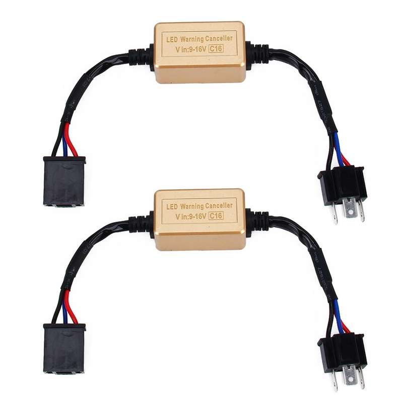 2 PCS H4 LED Headlight Canbus Error Free Computer Warning Canceller Resistor Decoders Anti-Flicke...