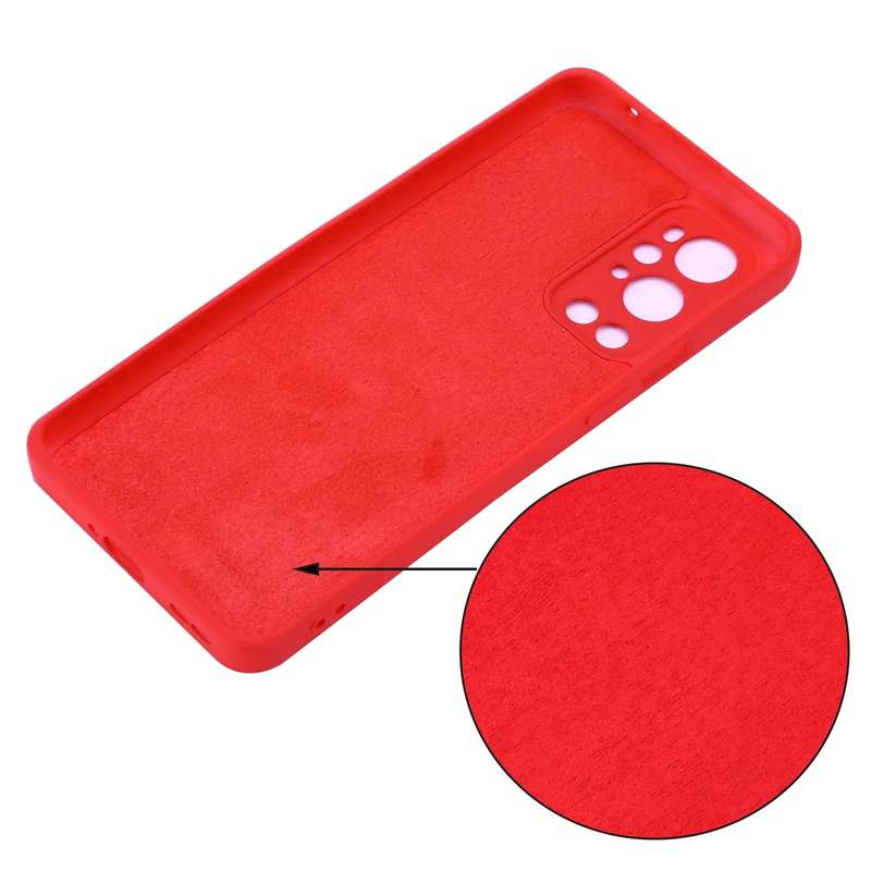 For OnePlus 9 Pro Solid Color Liquid Silicone Dropproof Full Coverage Protective Case(Red)