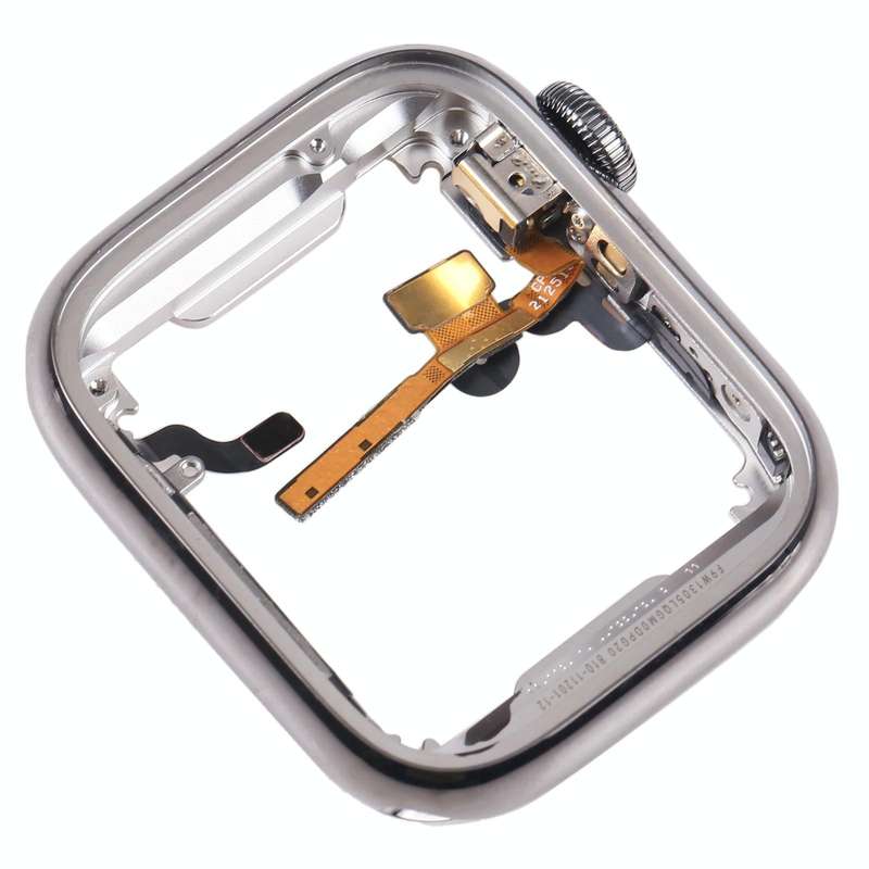 For Apple Watch Series 7 41mm Stainless Steel Middle Frame Bezel Plate with Loudspeaker / Power /...