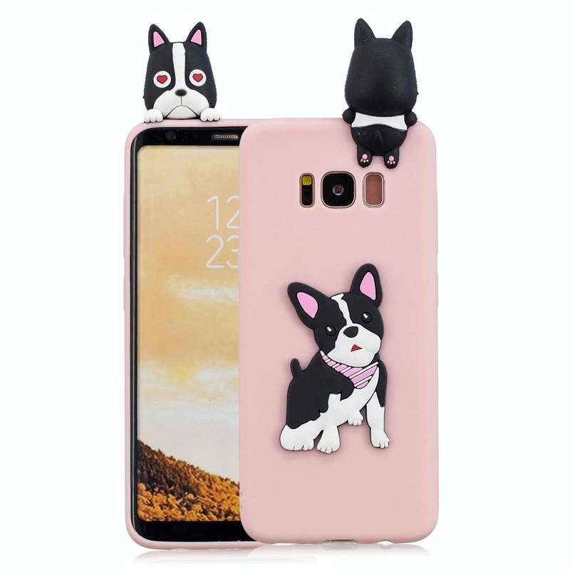 For Galaxy S8 3D Cartoon Pattern Shockproof TPU Protective Case(Cute Dog)