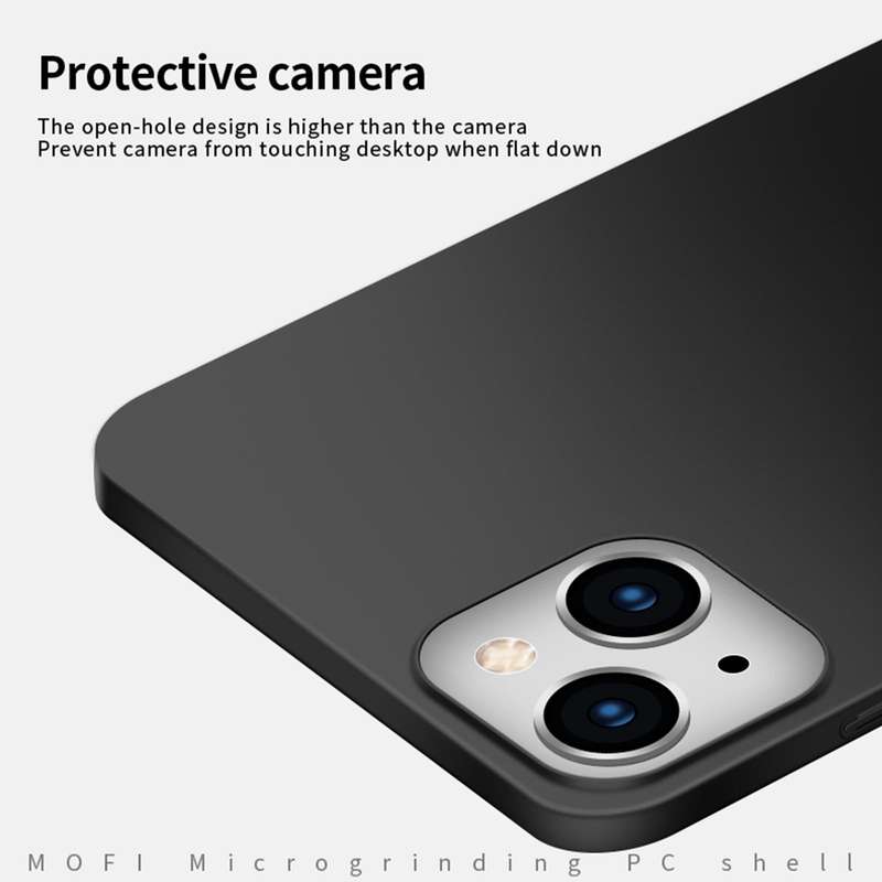 For iPhone 15 MOFI Frosted PC Ultra-thin Hard Phone Case(Black)