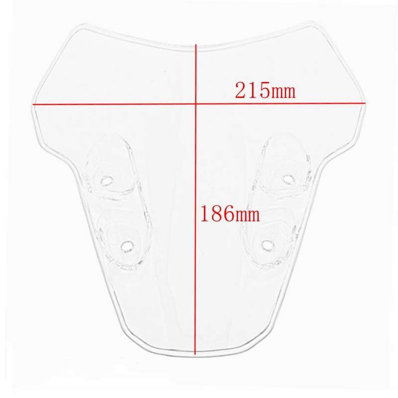 Motorcycle Airflow Deflector Windshield for Yamaha MT-07 2021(Black)