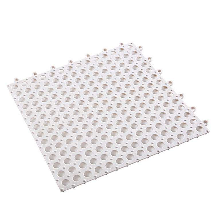 4 PCS Bathroom Anti-Slip Mat Shower Room Splicing Ground Pad, Size: 30x30cm(White)