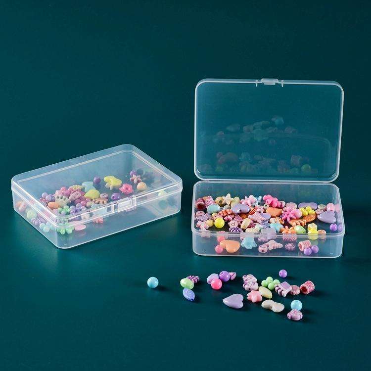 10 PCS Rectangular PP Plastic Box Transparent Packaging Box With Cover Plastic Parts Hardware Too...
