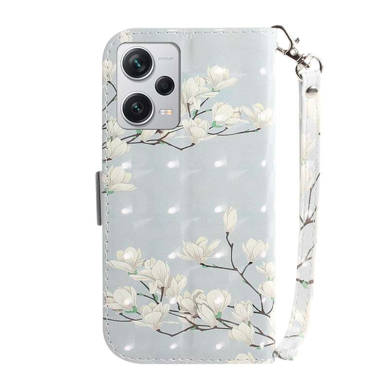 For Xiaomi Redmi Note 12 Pro+ 3D Colored Horizontal Flip Leather Phone Case(Magnolia)