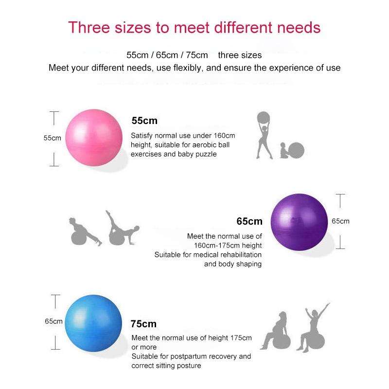 Thickening Explosion-proof Big Yoga Ball Sport Fitness Ball Environmental Pregnant Yoga Ball, Dia...