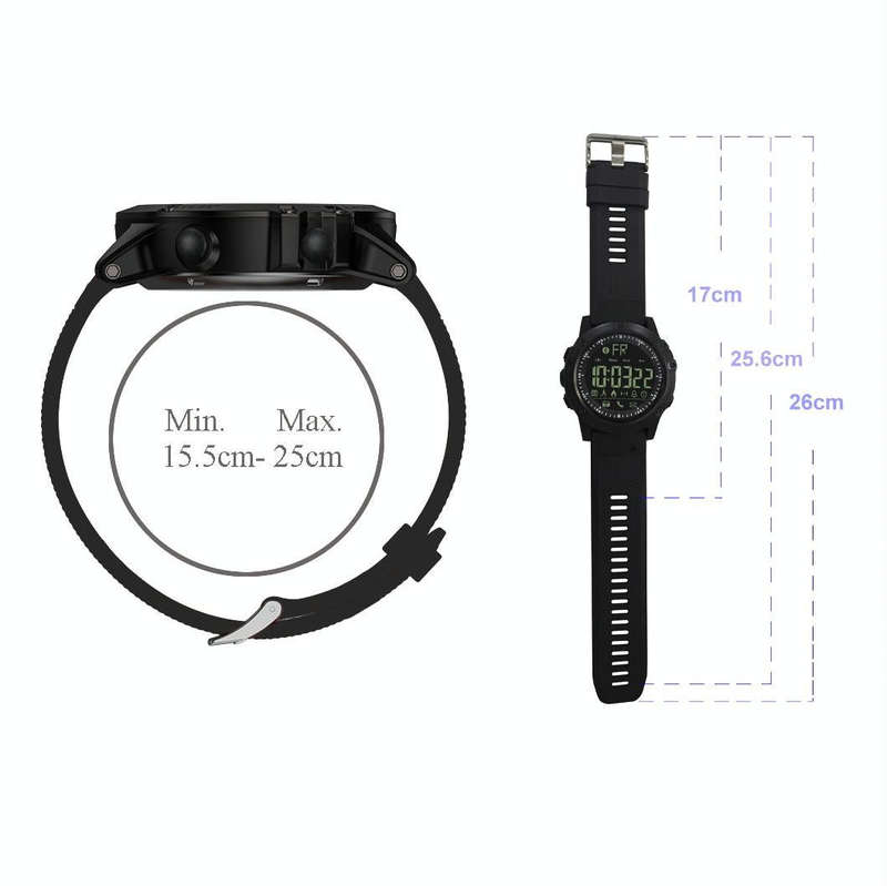 PR1-2 1.24 inch IP68 Waterproof Sport Smart Watch, Support Bluetooth / Sleep Monitor / Call Remin...