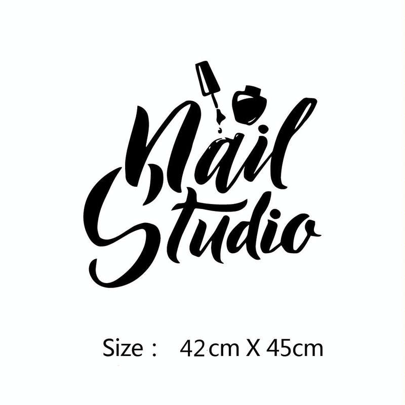 Nail Studio Window PVC Carved Stickers