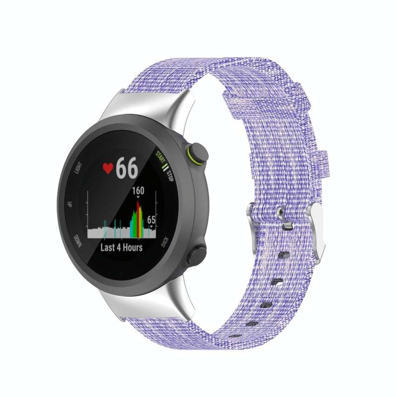 For Garmin Forerunner 45 / 45S / Swim 2 Universal Nylon Canvas Watch Band(Purple)