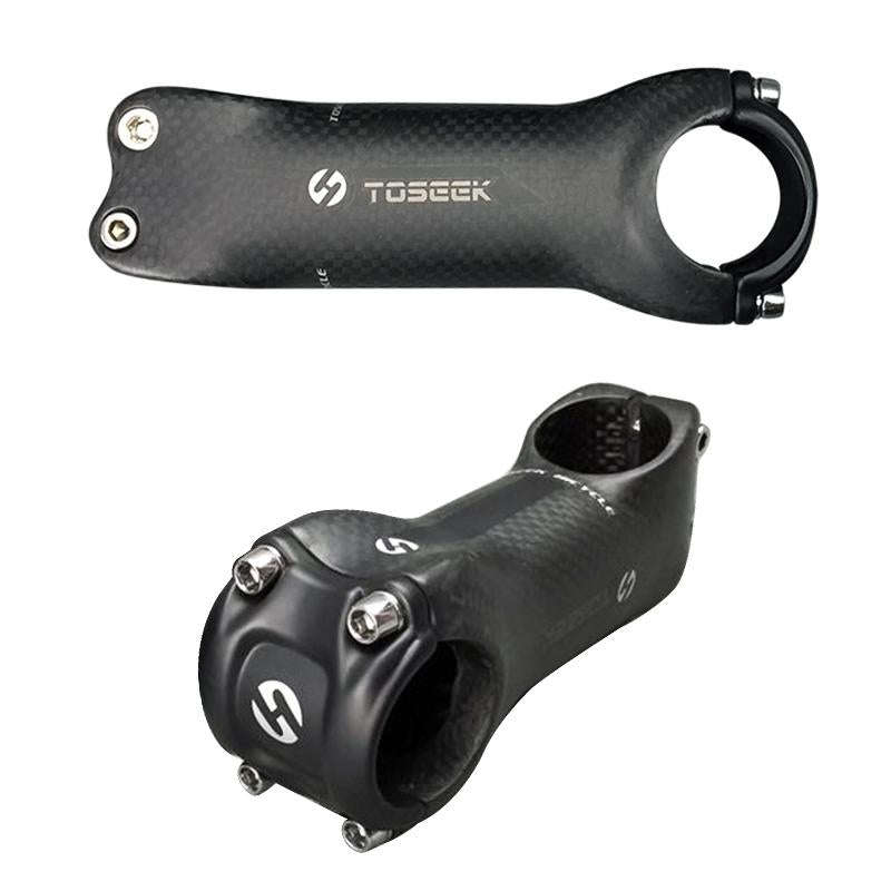 TOSEEK All Carbon Fiber 3KUD Texture Road Mountain Bike Ultra-light Handlebar Stem Riser Faucet, ...