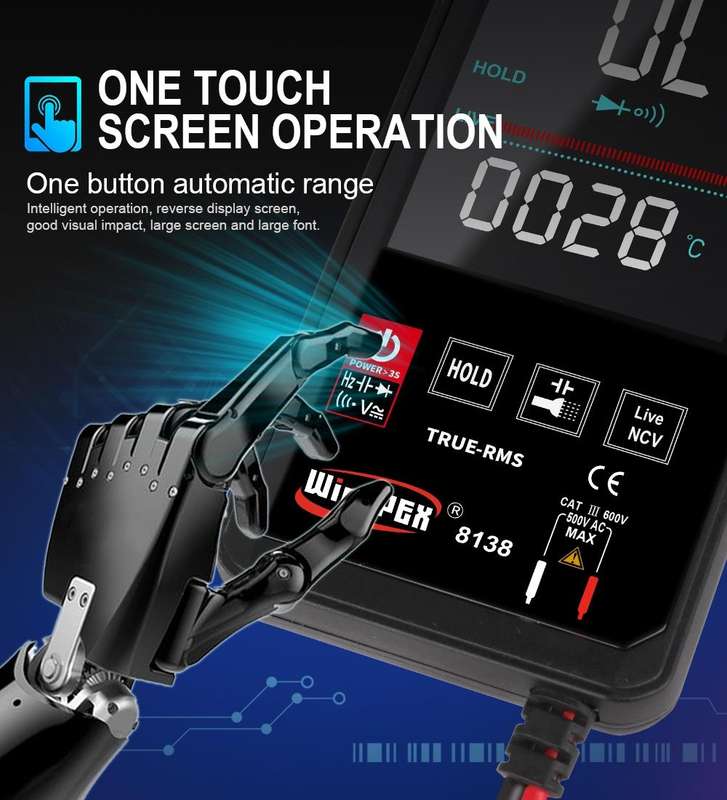 WinAPEX Smart Touch Screen Digital Multimeter, Model:8138