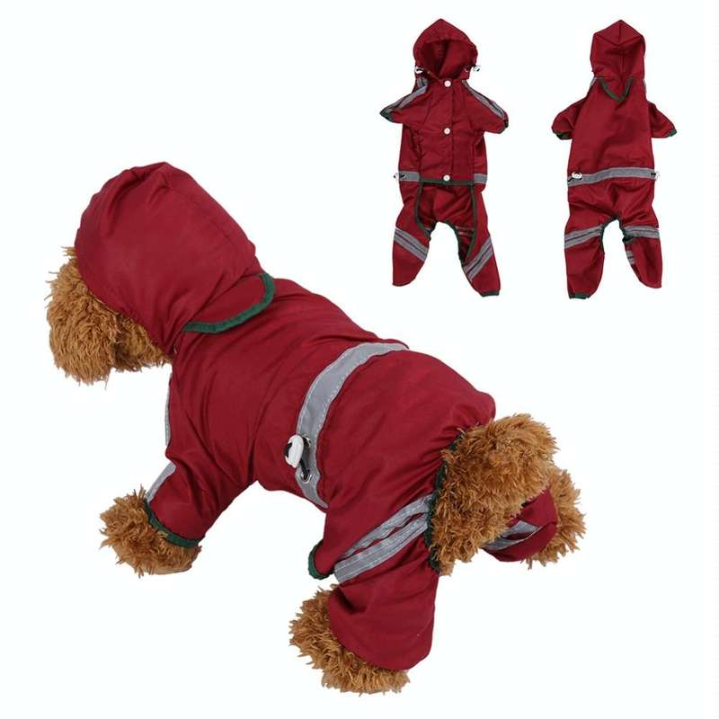 Waterproof Jacket Clothes Fashion Pet Raincoat Puppy Dog Cat Hoodie Raincoat, Size:XS(Yellow)