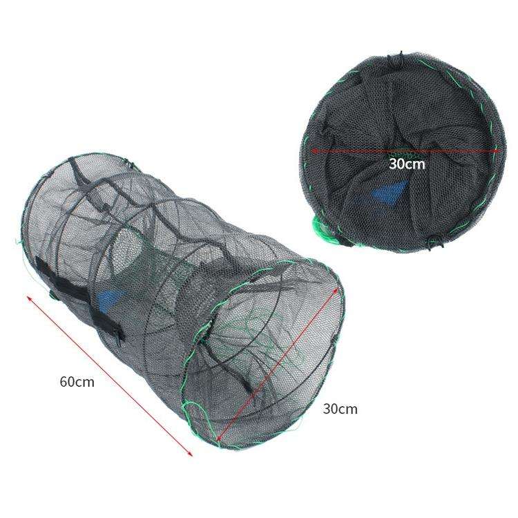 Spring Cage Fishing Net Automatic Folding Shrimp Cage Round Spring Fish Net(Special Mesh Large)