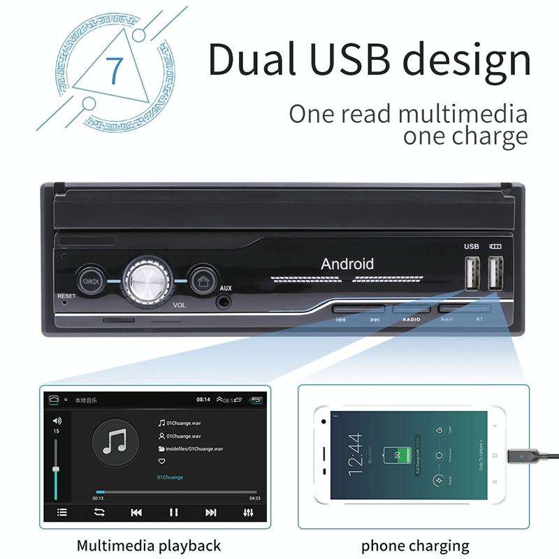 SWM 9702 Car HD 7 inch Android Radio Receiver MP5 Player, Support FM & Bluetooth & GPS & WiFi