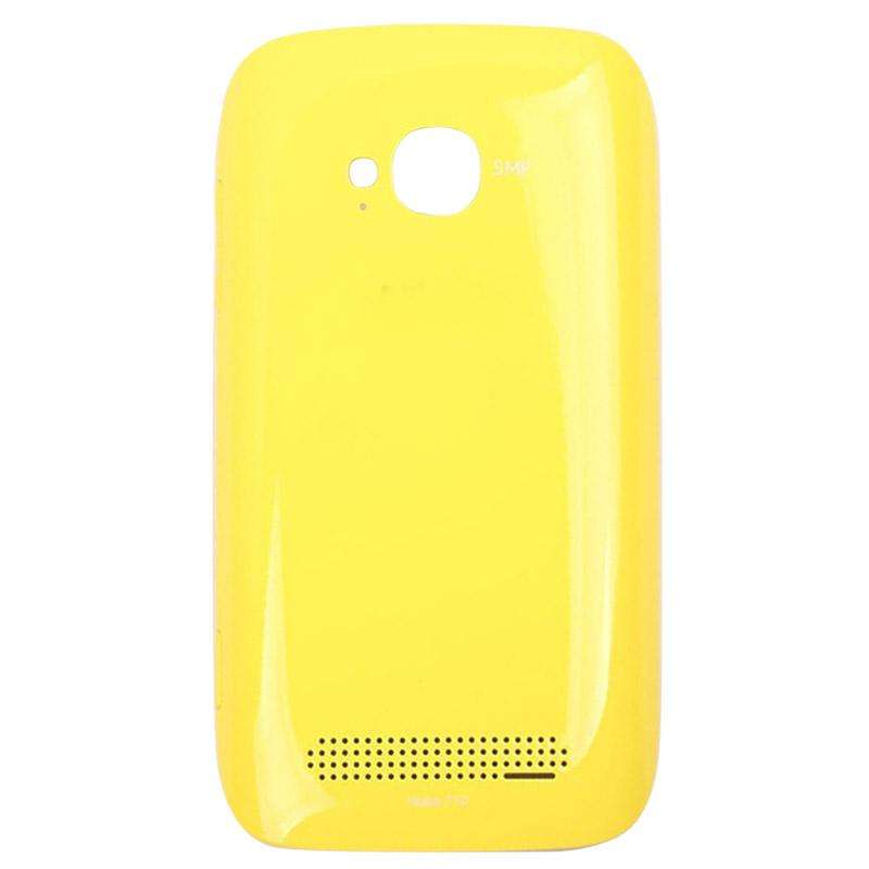 Original Housing Battery Back Cover + Side Button for Nokia 710(Yellow)