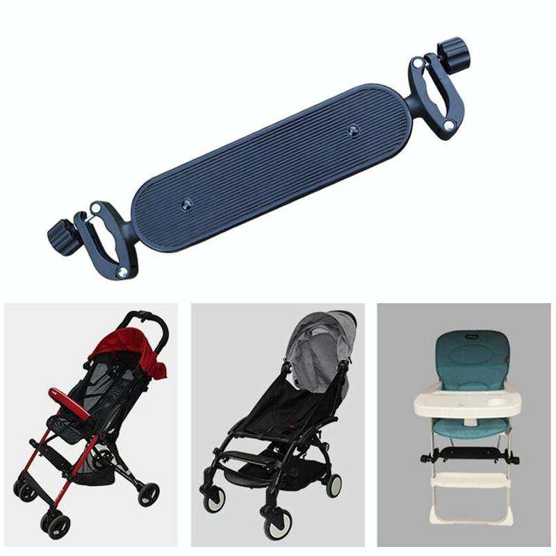 Baby Stroller Accessories Adjustable Pedal Footrest Highchair Footboard(Black)