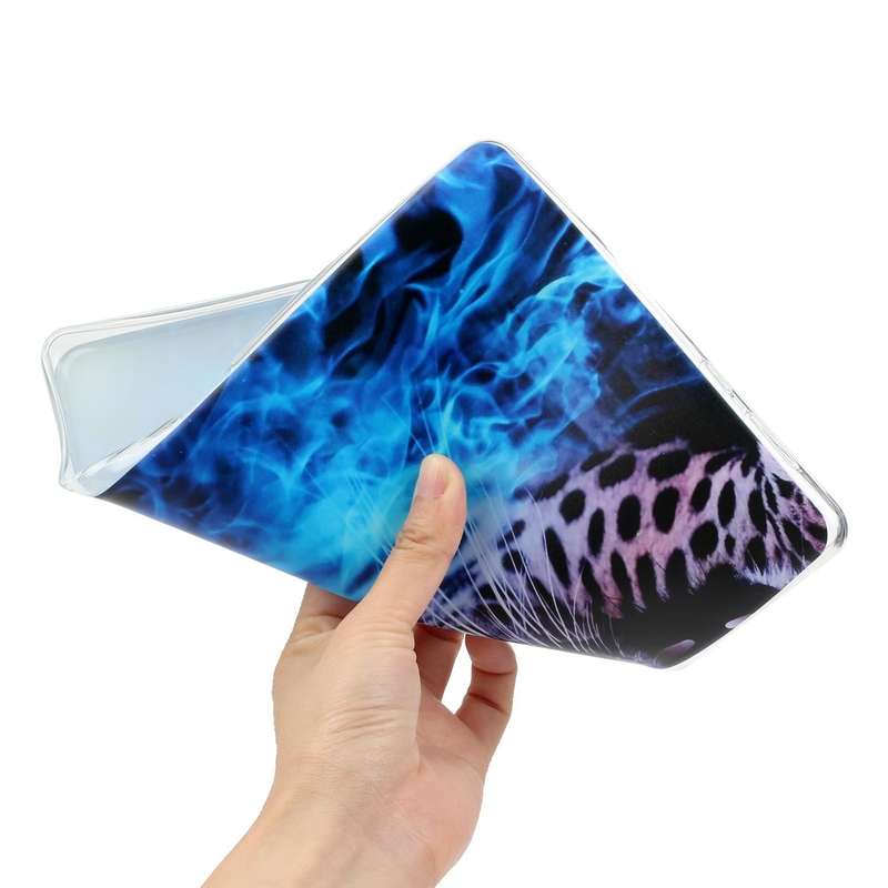 For Lenovo Tab M10 Painted TPU Tablet Case(Blue Leopard)