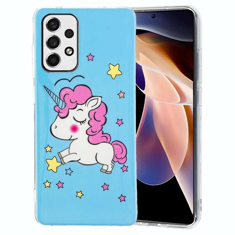 For Samsung Galaxy A33 5G Luminous TPU Protective Phone Case(Star Unicorn)