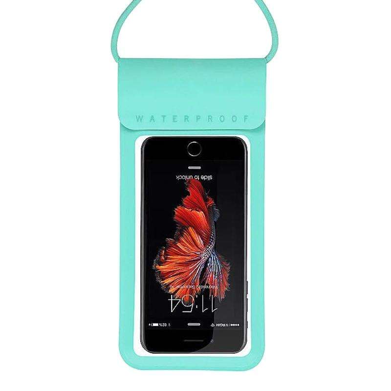 Outdoor Diving Swimming Mobile Phone Touch Screen Waterproof Bag for 6 to 7 Inch Mobile Phone(Ros...