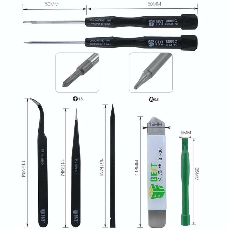 8 in 1 BEST BST-609 Cell Phone Repair Tool Kit Opening Tools