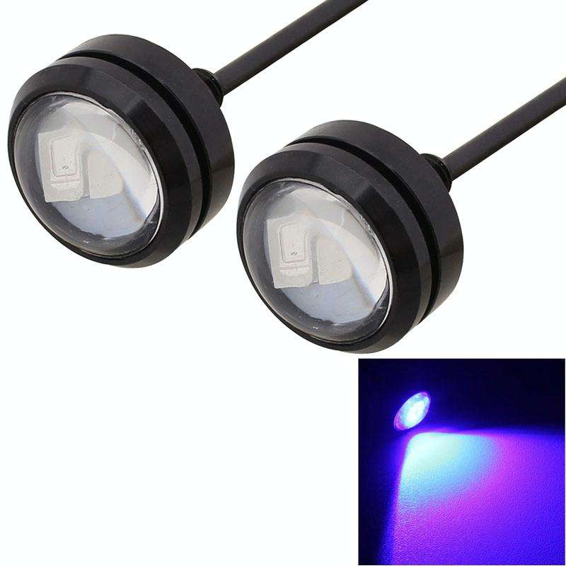 2 PCS 22.5mm 1.5W 150LM Blue Light 3 LED SMD 5630 Spotlight Eagle Eye Light Daytime Running Light...