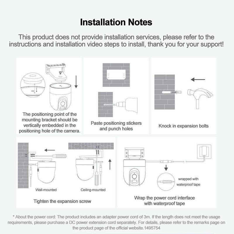 Original Xiaomi CW400 Outdoor Camera 2.5K Ultra HD Smart Full Color Night Vision IP66 Waterproof,...