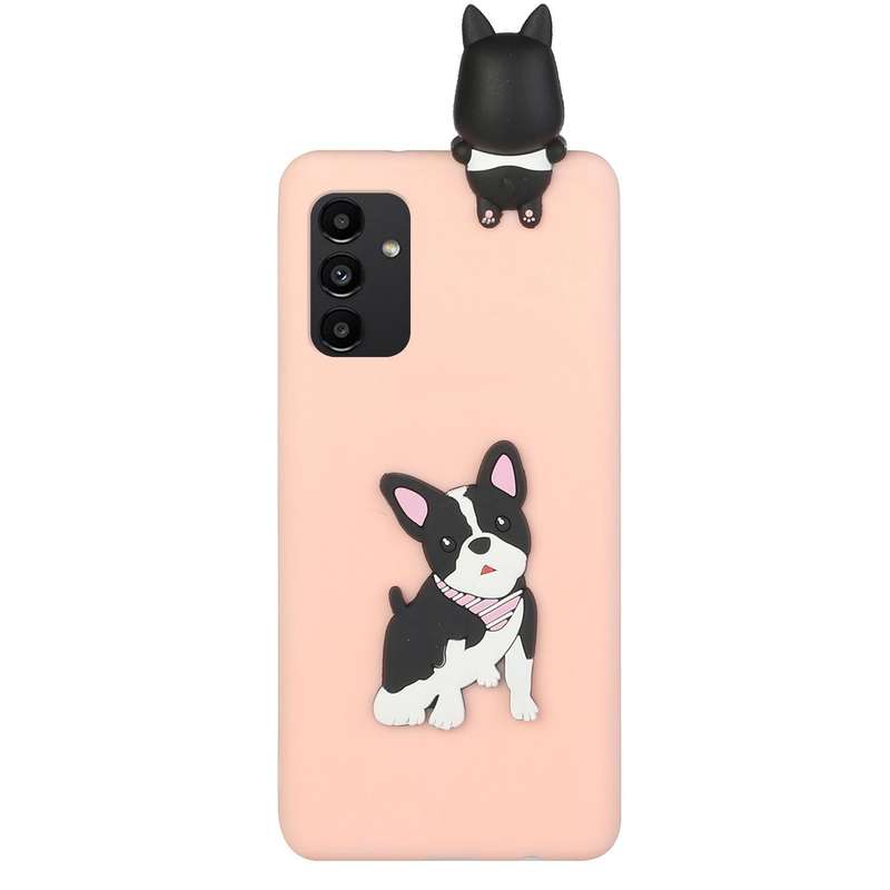 For Samsung Galaxy A34 5G 3D Lying Cartoon TPU Shockproof Phone Case(Cute Dog)