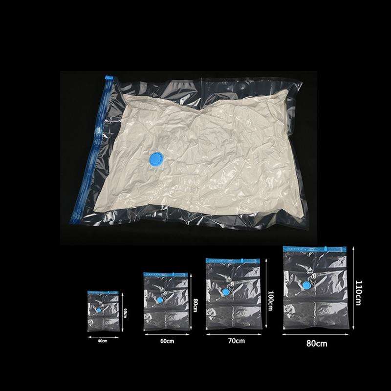 3 PCS Hot Vacuum Bag Storage Organizer Transparent Border Foldable Extra Large Seal Compressed Tr...