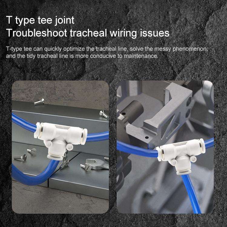 PEG10-6 LAIZE PW T-type Tee Reducing Pneumatic Quick Fitting Connector