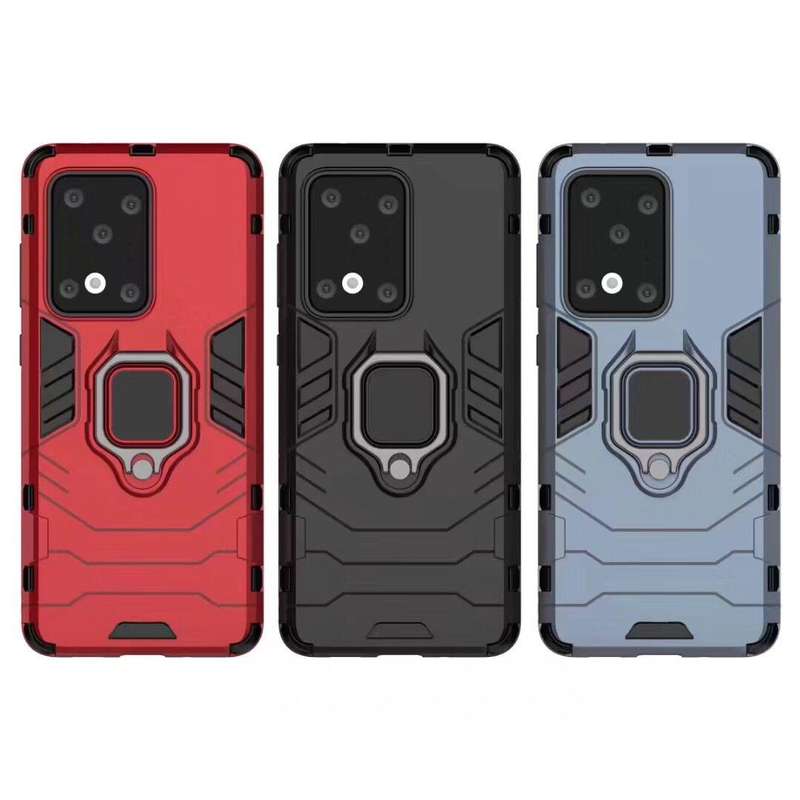 For Galaxy S20 Ultra Panther PC + TPU Shockproof Protective Case(Red)