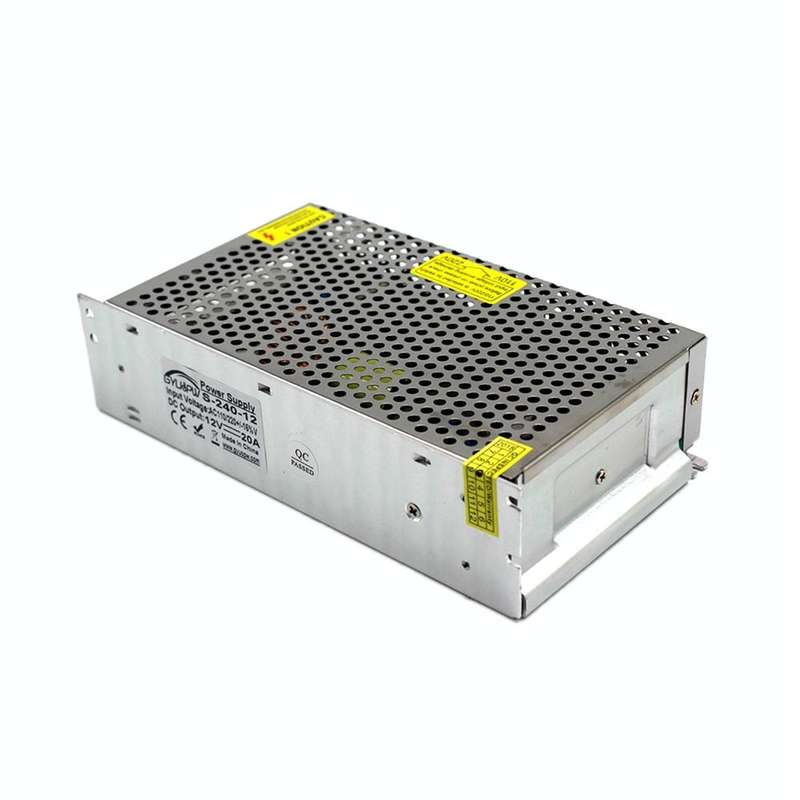 S-240-12 DC12V 20A 240W LED Regulated Switching Power Supply, Size: 200 x 110 x 49mm