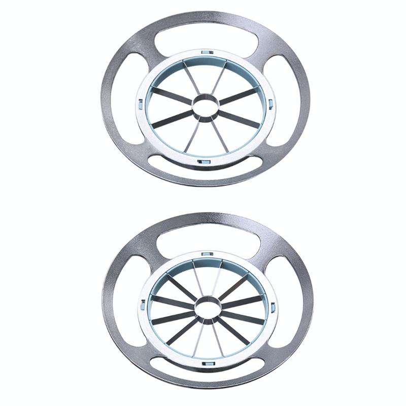 Stainless Steel Round Apple Slicer Fruit Divider, Color: 8 Cut (Blue)