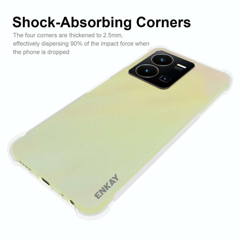 For vivo Y35 4G Global ENKAY Clear TPU Shockproof Phone Case