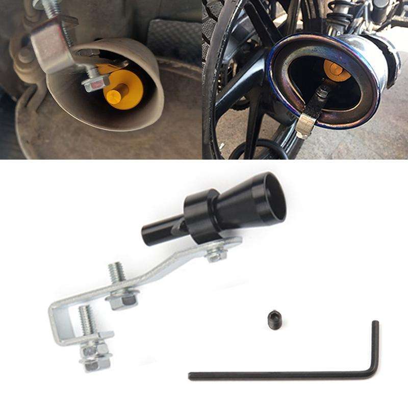Universal Aluminum Turbo Sound Exhaust Muffler Pipe Whistle Car / Motorcycle Simulator Whistler, ...