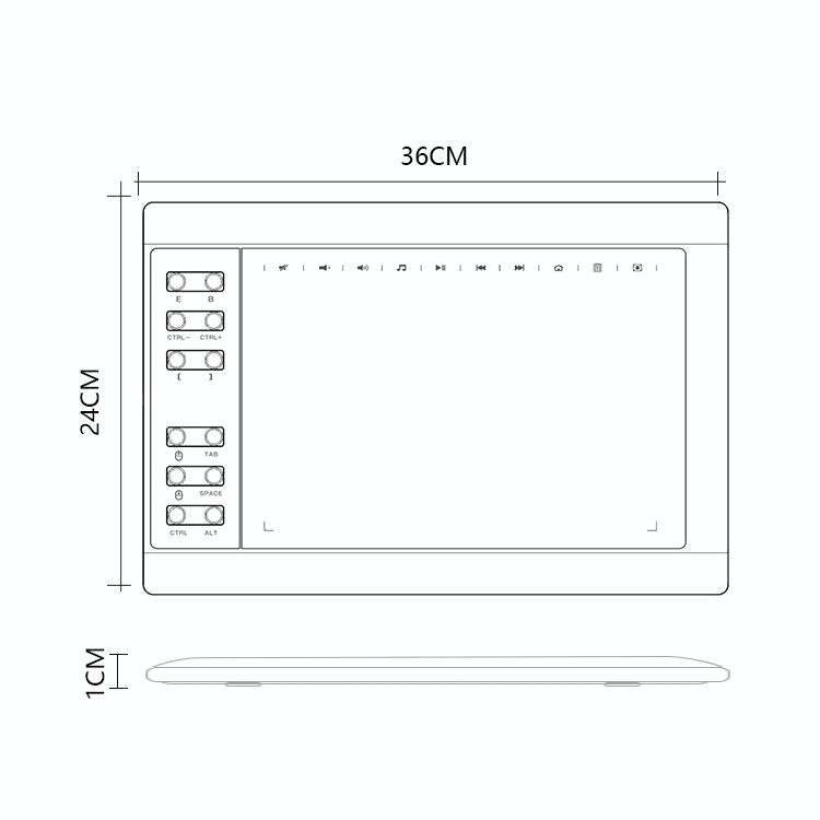 10Moons G10 Mobile Phone Tablet Computer Drawing Digital Screen with 8192 Passive Pen