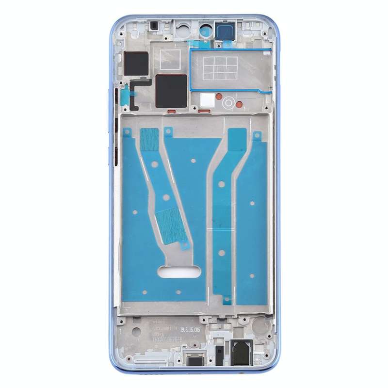 Front Housing LCD Frame Bezel Plate with Side Keys for Huawei Y9 (2019)(Silver)