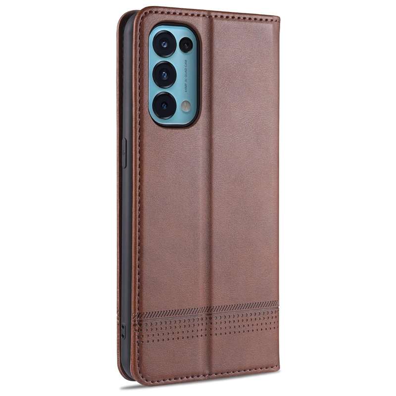 For Oppo Reno5 5G AZNS Magnetic Calf Texture Horizontal Flip Leather Case with Card Slots & Holde...