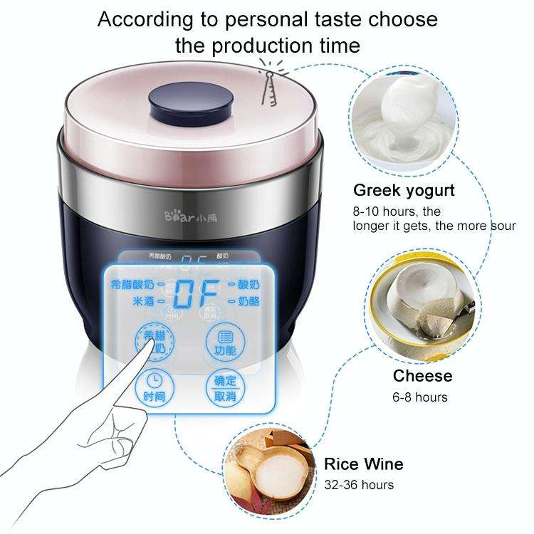 Bear SNJ-C10T1 Fully Automatic Ceramic Yogurt Cup Rice Wine Cheese Machine Yogurt Machine, Glass ...