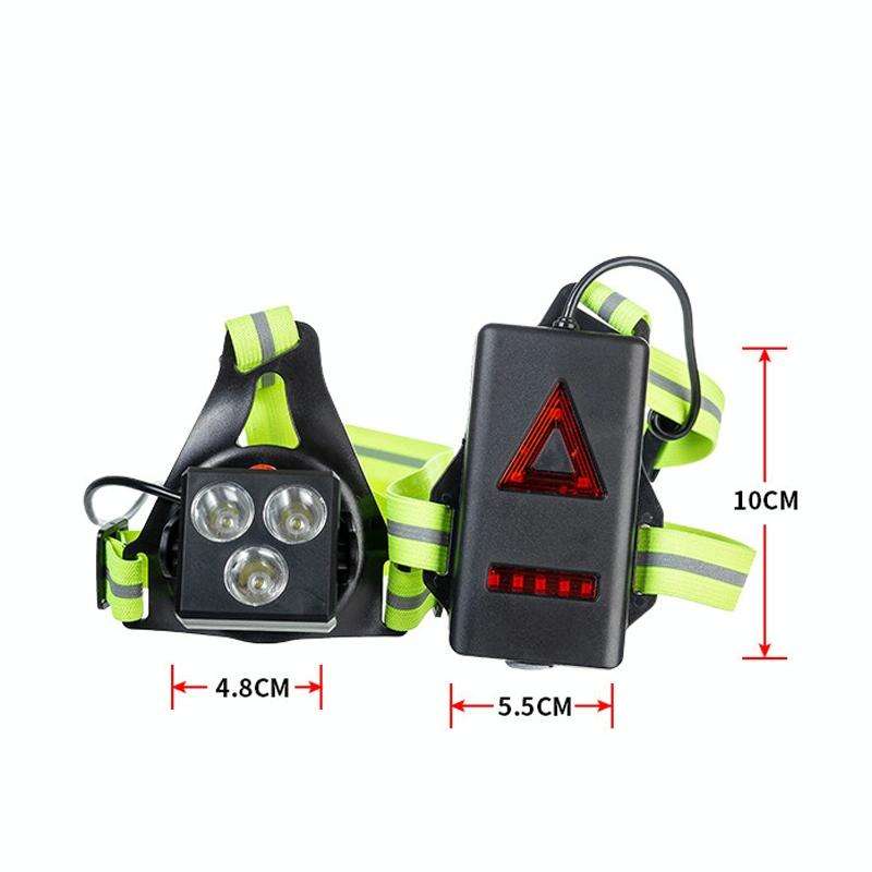Outdoor Sports Running Light Waterproof Night Riding Light Highlight Rechargeable Mountaineering ...