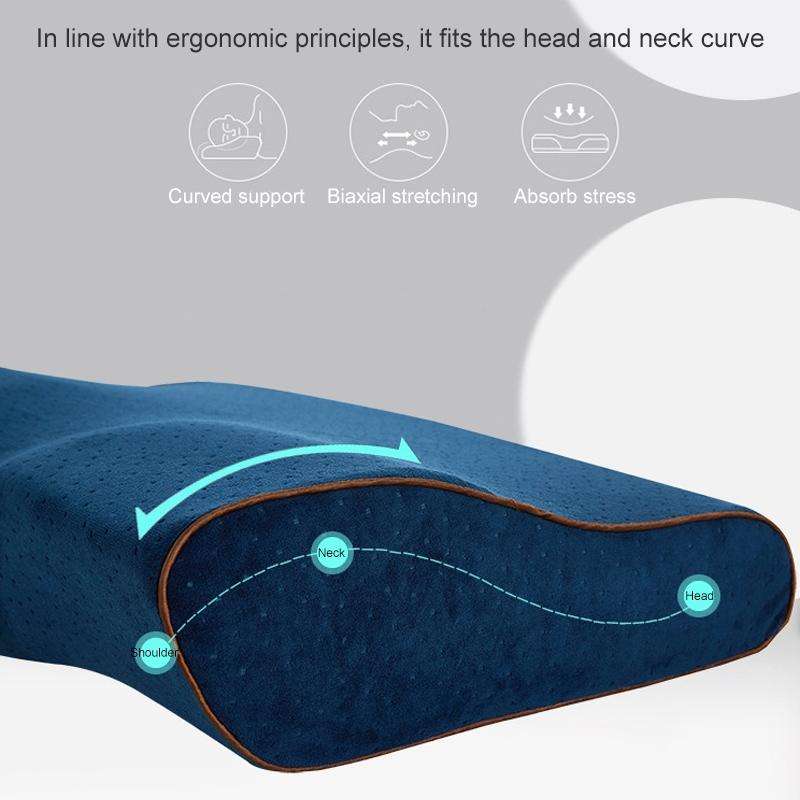 Butterfly Shape Memory Foam Snorked Pillow Slow Rebound Health Care Cervical Pillow, Dimensions: ...