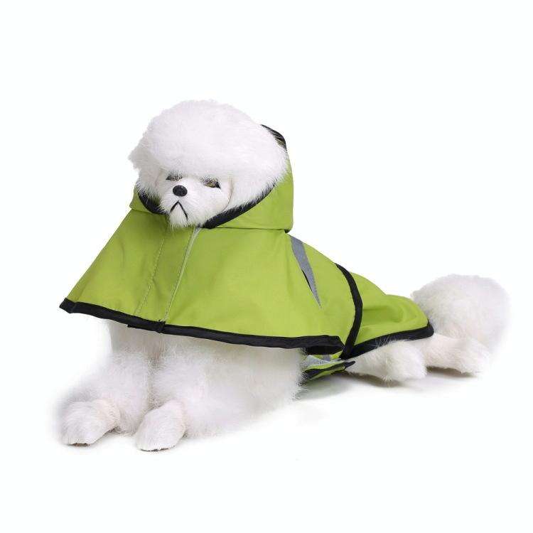 Pet Reflective Raincoat Large Dog Poncho, Size: XL(Fluorescent Green)