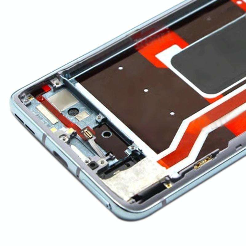 For OnePlus 8T 5G KB2001 KB2000 KB2003 AMOLED LCD Screen Digitizer Full Assembly With Frame (Blue)