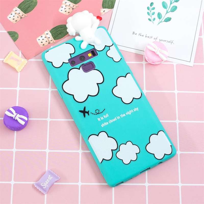 For Galaxy Note 9 Shockproof Cartoon TPU Protective Case(Clouds)