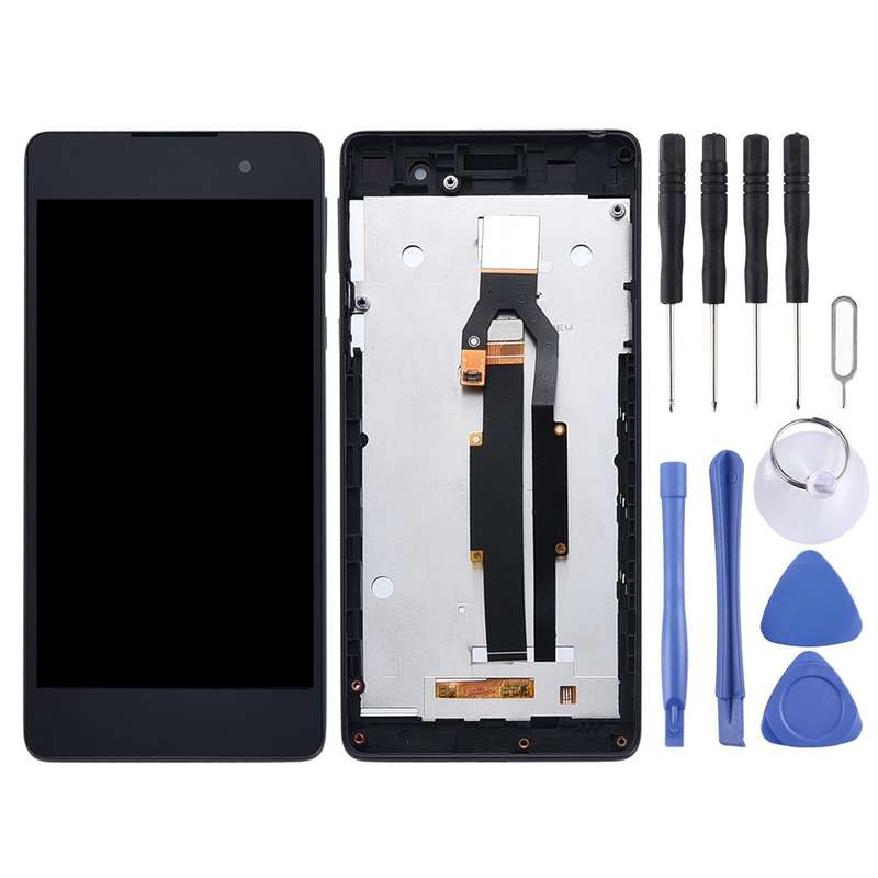 OEM LCD Screen for Sony Xperia E5 F3311 F3313 Digitizer Full Assembly with Frame(Black)