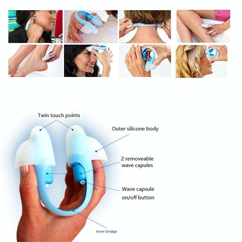 UTOUCH Finger Face and Neck Mini Massager Body Acupressure(Blue)