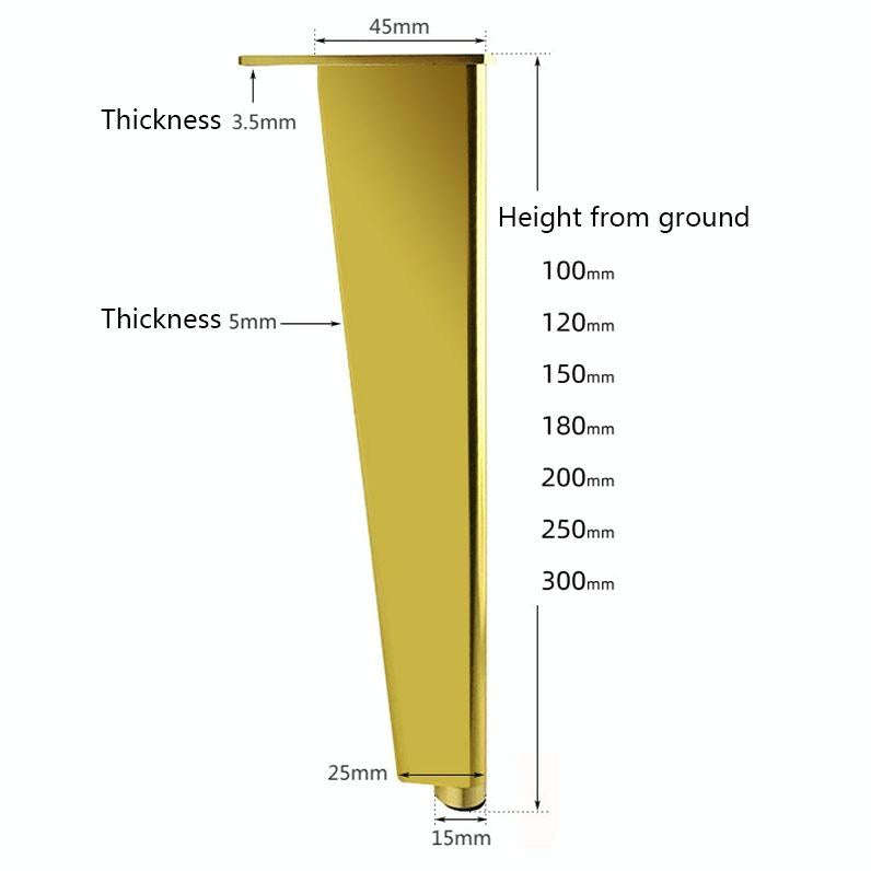 Adjustable All Aluminium Furniture Stand Legs, Height: 30cm(Black)